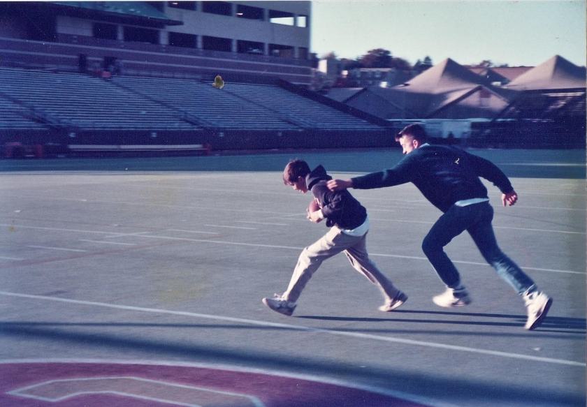 My brother and I after a game in the mid-80s.